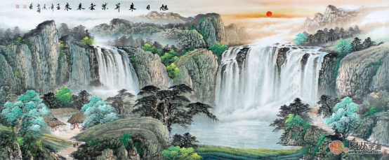 办公室风水背景|办公室挂字画应该选择什么？ 一丛网的山水国画很美，更有艺术感！