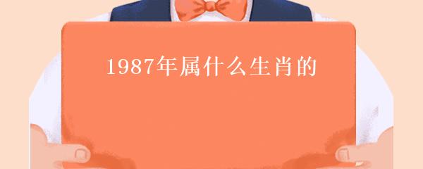 1987年属相是什么生肖|1987年你属于什么星座？