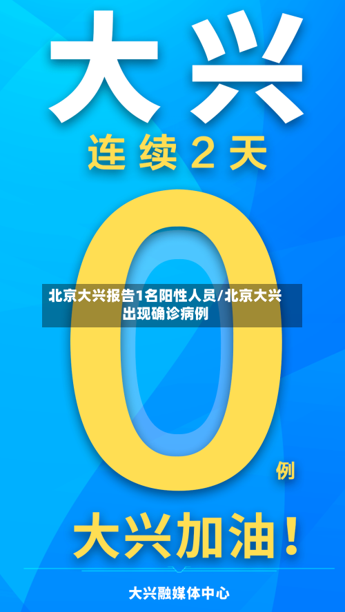北京大兴报告1名阳性人员/北京大兴出现确诊病例