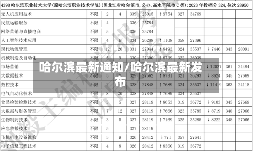 哈尔滨最新通知/哈尔滨最新发布