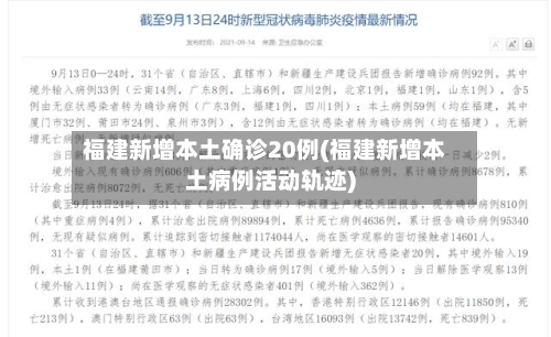 福建新增本土确诊20例(福建新增本土病例活动轨迹)