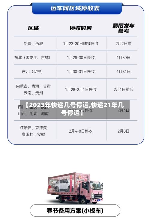 【2023年快递几号停运,快递21年几号停运】-第3张图片