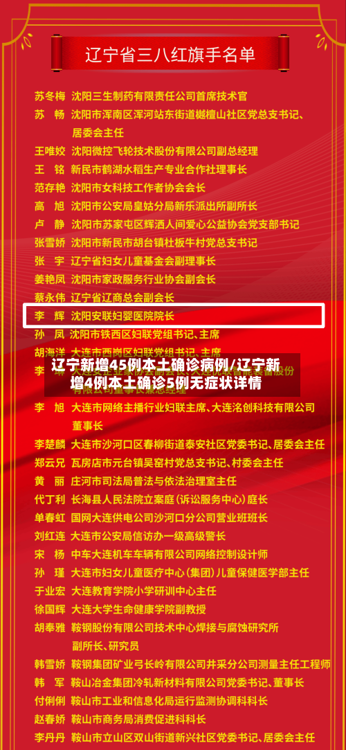 辽宁新增45例本土确诊病例/辽宁新增4例本土确诊5例无症状详情