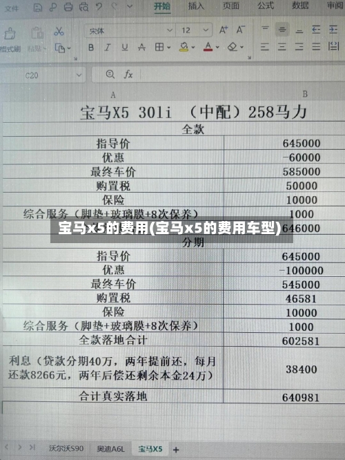 宝马x5的费用(宝马x5的费用车型)-第3张图片