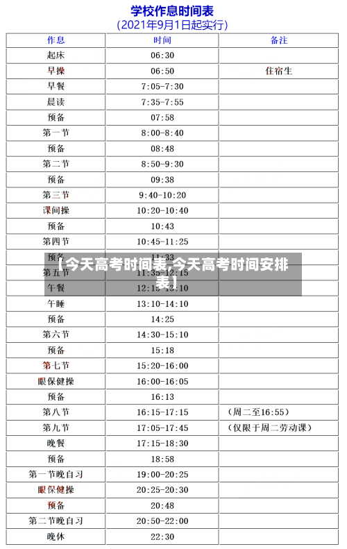 【今天高考时间表,今天高考时间安排表】-第2张图片
