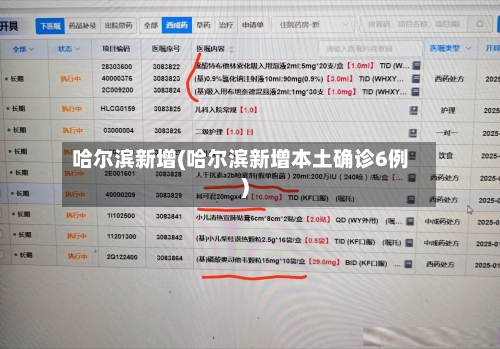 哈尔滨新增(哈尔滨新增本土确诊6例)