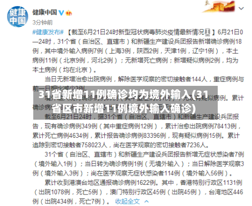 31省新增11例确诊均为境外输入(31省区市新增11例境外输入确诊)-第2张图片