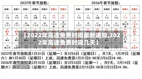 【2022年高速免费时间最新通知,2022年高速免费时间几天】